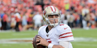 Nick Mullens with the San Francisco 49ers in 2019