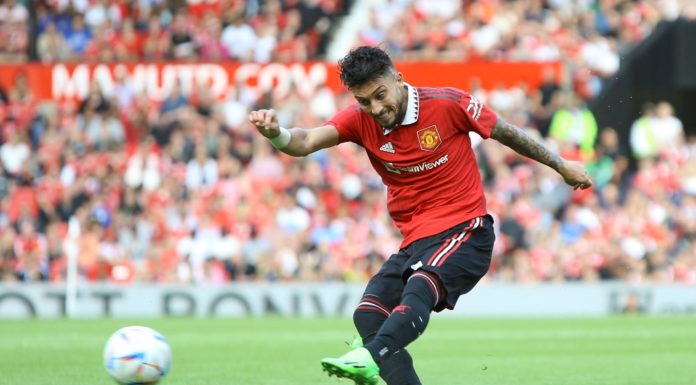 Manchester United defender Alex Telles in July 2022