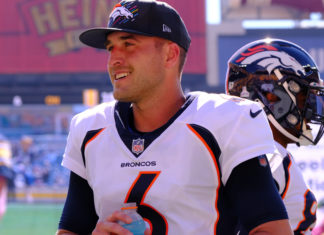 Sam Martin with the Broncos in 2021