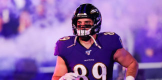 Mark Andrews with the Ravens in 2020