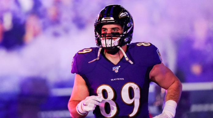 Mark Andrews with the Ravens in 2020