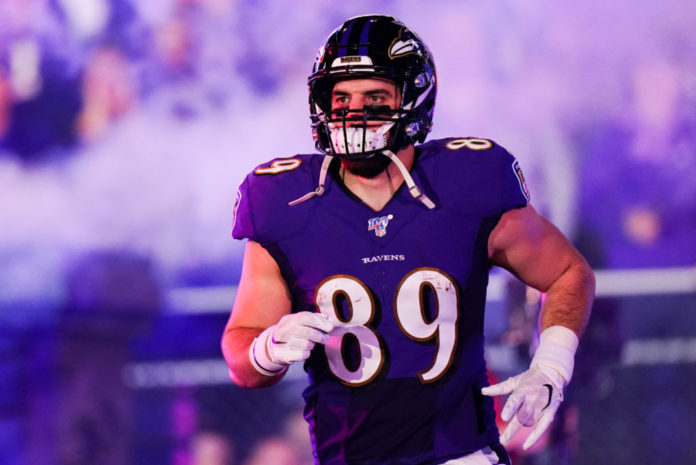 Mark Andrews with the Ravens in 2020