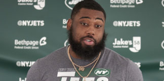 New York Jets defensive tackle Sheldon Rankins in 2021