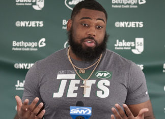 New York Jets defensive tackle Sheldon Rankins in 2021
