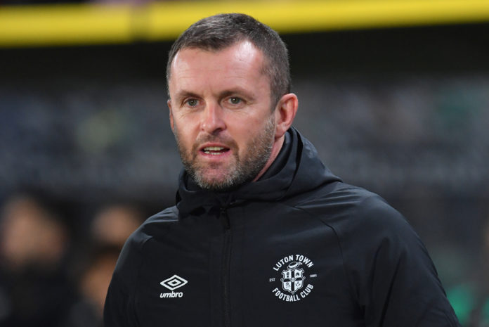 Nathan Jones with Luton Town in September 2022