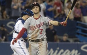 Trea Turner with the Washington Nationals in 2018