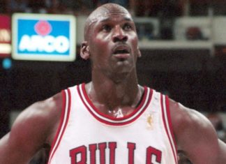 Michael Jordan with the Bulls in 1996