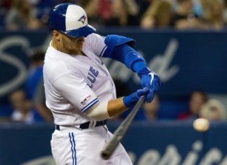 Brandon Drury with the Toronto Blue Jays in 2019