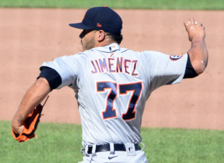 Joe Jimenez with the Tigers in 2020