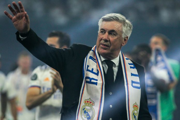 Carlo Ancelotti, coach of Real Madrid in May 2022