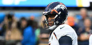 Denver Broncos quarterback Russell Wilson in October 2022