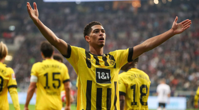 Jude Bellingham with Borussia Dortmund in October 2022