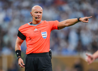 Szymon Marciniak during the final match between Argentina vs France at the 2022 Qatar World Cup