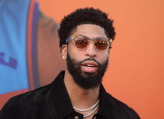 Anthony Davis at the "Space Jam: A New Legacy" film premiere in July 2021