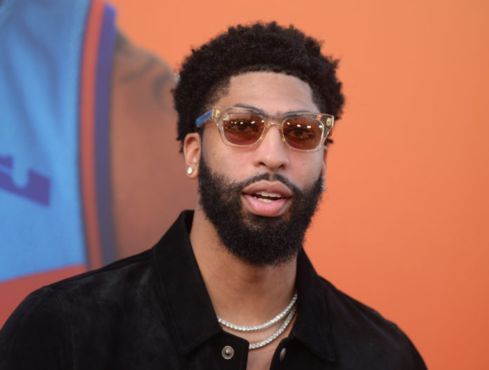 Anthony Davis at the "Space Jam: A New Legacy" film premiere in July 2021