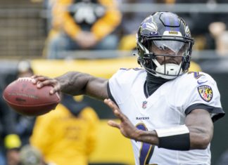 Baltimore Ravens quarterback Tyler Huntley in December 2022