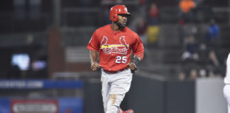 Dexter Fowler with the St. Louis Cardinals in 2017