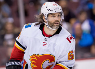 Jaromir Jagr with the Calgary Flames in 2017