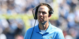 Shane Steichen during his time as the Los Angeles Chargers assistant quarterbacks coach in 2019