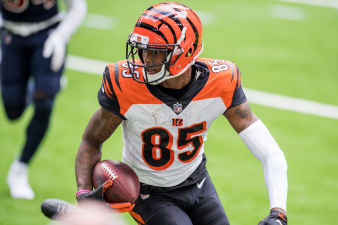 Tee Higgins with the Bengals in 2020