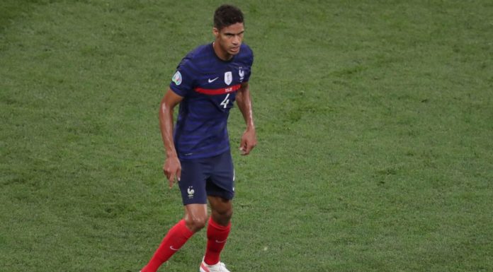 Raphael Varane Retires From French National Team Raphael Varane of France in 2020