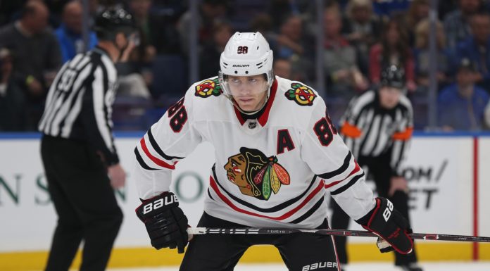 Chicago Blackhawks' Patrick Kane in 2018