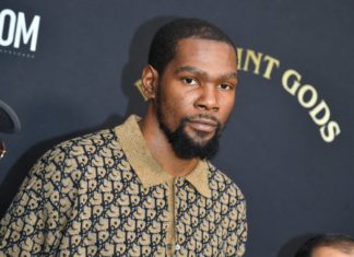 Kevin Durant at the "Point Gods" premiere in July 2022