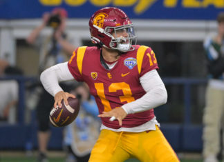 USC Trojans quarterback Caleb Williams in January 2023