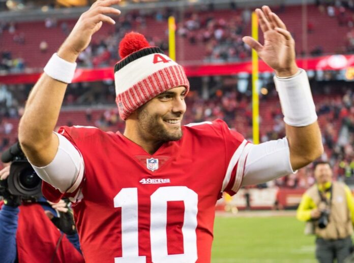 Jimmy Garoppolo with the San Francisco 49ers in 2017