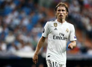 Luka Modric with Real Madrid in 2018.