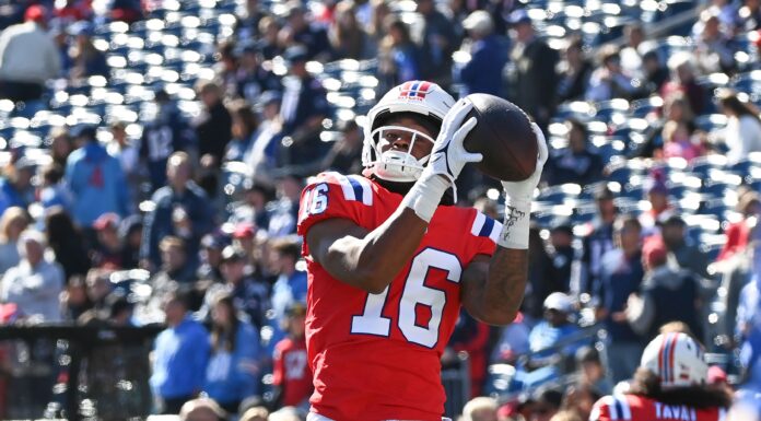 Raiders Sign Jakobi Meyers On Three-Year Deal Jakobi Meyers with the New England Patriots in October 2022.