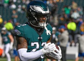 C.J. Gardner-Johnson with the Philadelphia Eagles in October 2022.