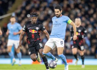 Ilkay Gundogan with Manchester City in March 2023