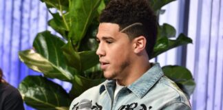 Suns' star guard Devin Booker at Variety Sports Entertainment Summit in 2017