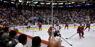 NHL game between The Minnesota Wild-Chicago Blackhawks at Xcel Energy Center