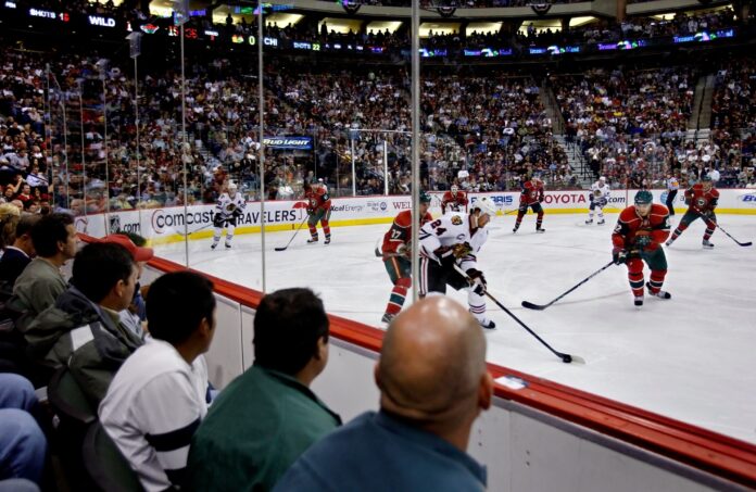 NHL game between The Minnesota Wild-Chicago Blackhawks at Xcel Energy Center
