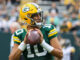 Jordan Love with the Packers in 2021