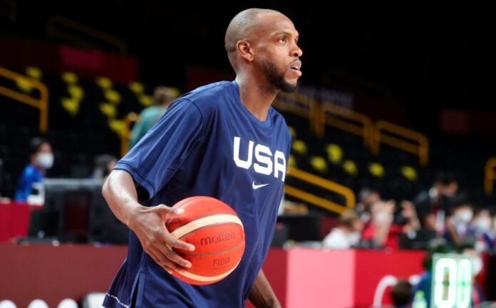 Khris Middleton with Team United States in 2021
