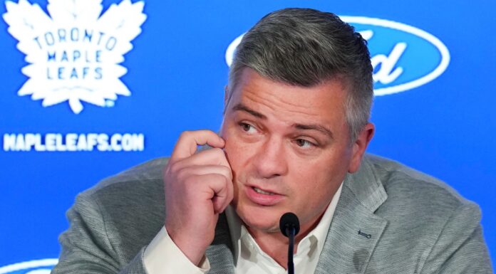 Toronto Maple Leafs head coach Sheldon Keefe in May 2022.