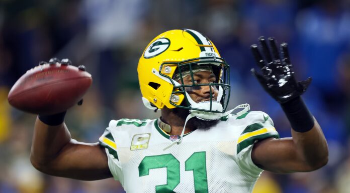 Adrian Amos with the Green Bay Packers in 2022