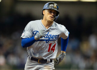 Enrique Hernandez with the Los Angeles Dodgers in 2019
