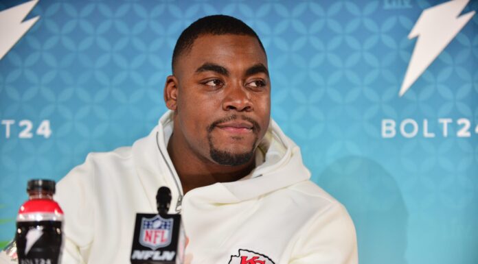 Chris Jones at NFL Super Bowl LIV Opening Night in 2020