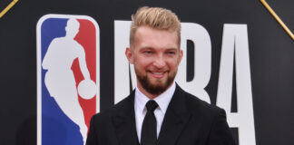 Domantas Sabonis attends the 3rd annual NBA Awards in 2019