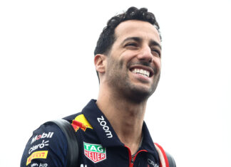 Daniel Ricciardo arrives before practice ahead of the Formula 1 Grand Prix of Canada in June 2023