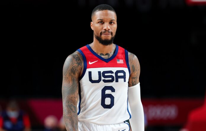 Damian Lillard with Team United States in 2021