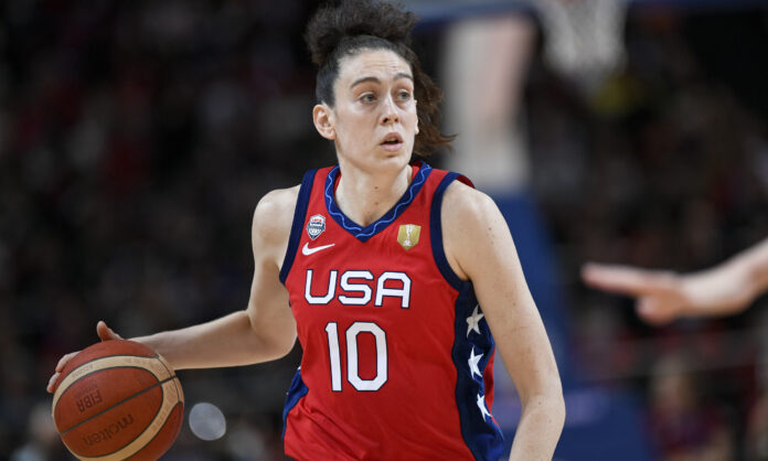 New York Liberty's Breanna Stewart with USA in 2022