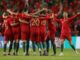 Cristiano Ronaldo of Portugal celebrates on the final whistle with his team mates. Portugal v Netherlands, UEFA Nations League Final