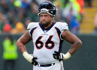 Dalton Risner with the Denver Broncos in 2019