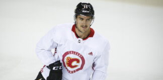 Calgary Flames' Mikael Backlund in 2020