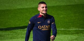 Marco Verratti with PSG in August 2023